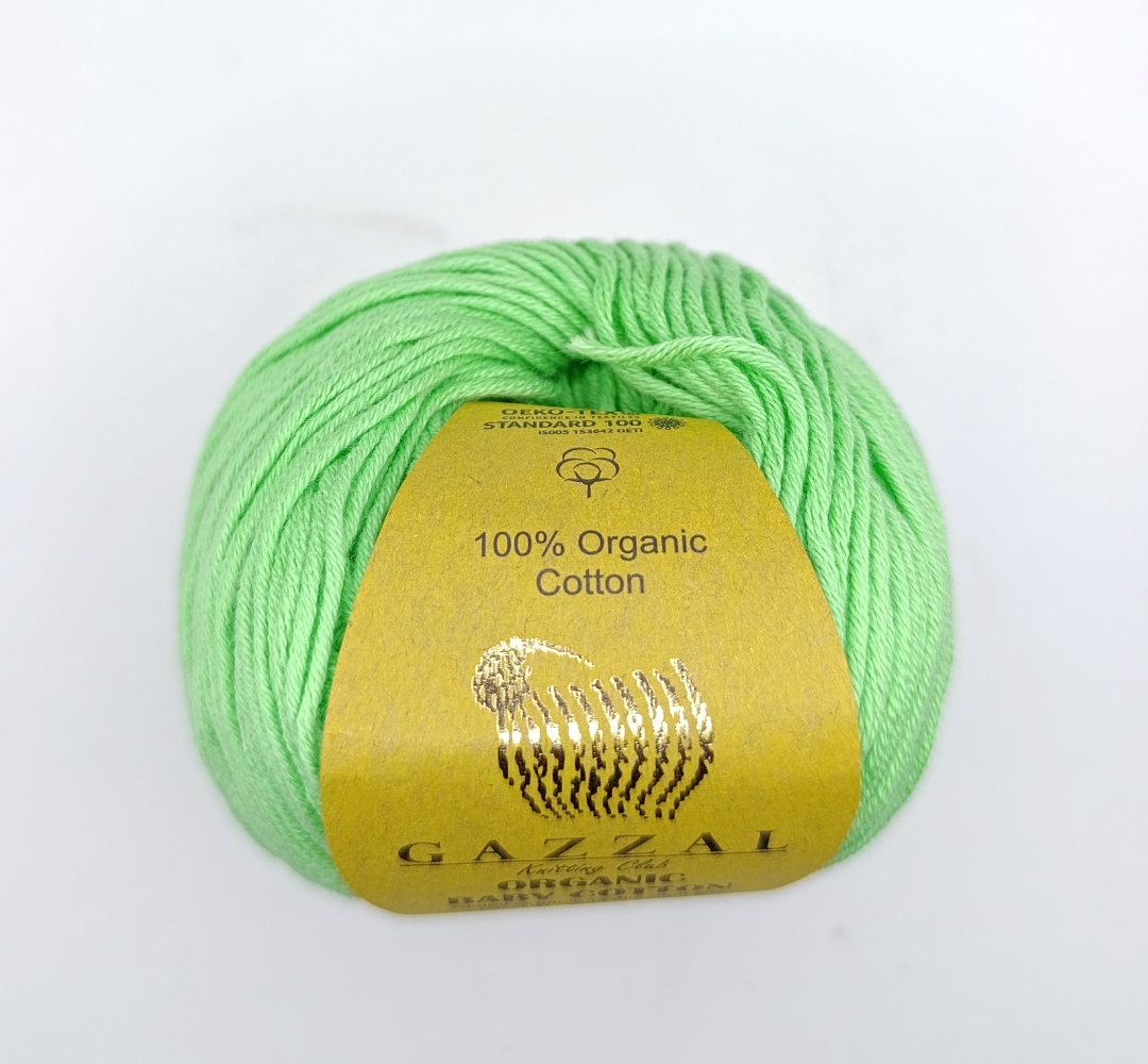 Gazzal Organic baby cotton 421 яркий салат