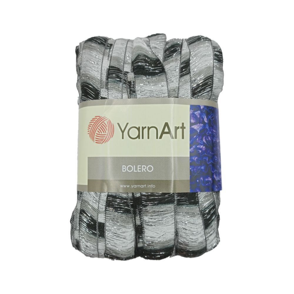 YarnArt Bolero 553 черный-белый-серый 1 упаковка