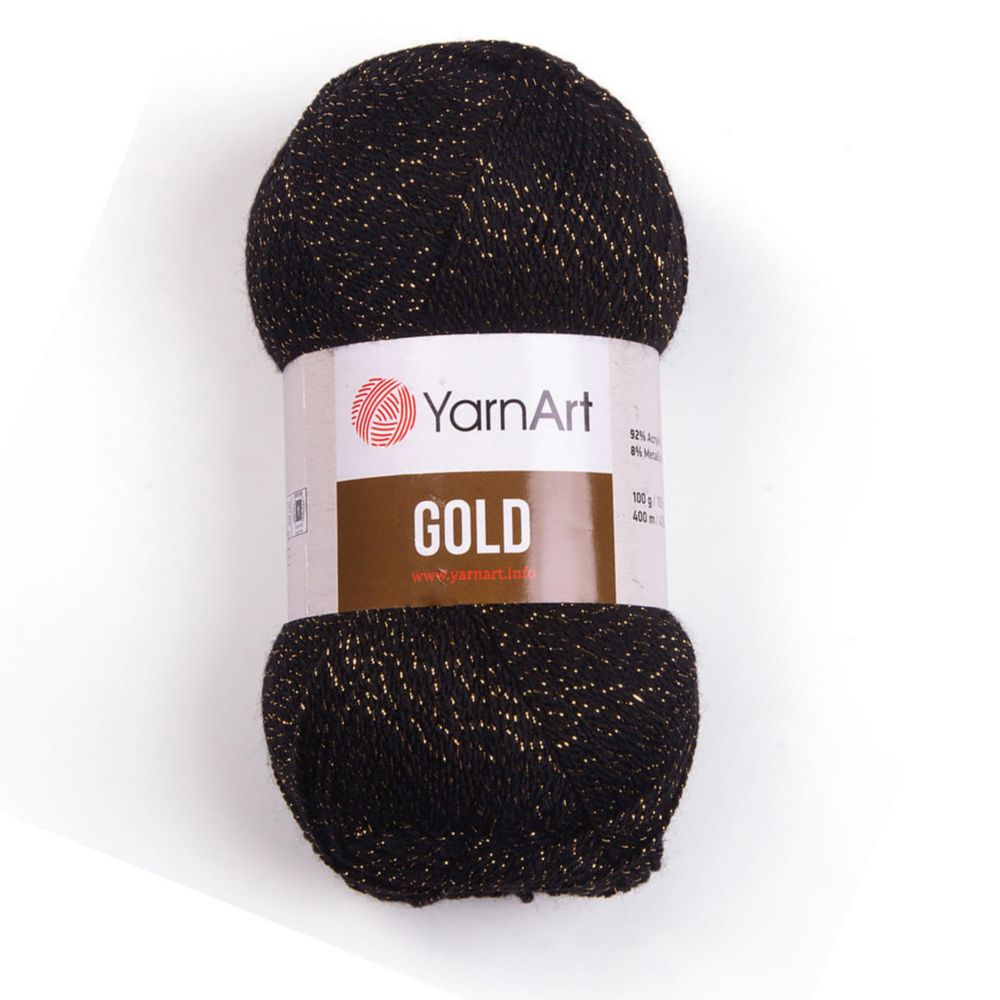 YarnArt Gold 9004 черный с золотом