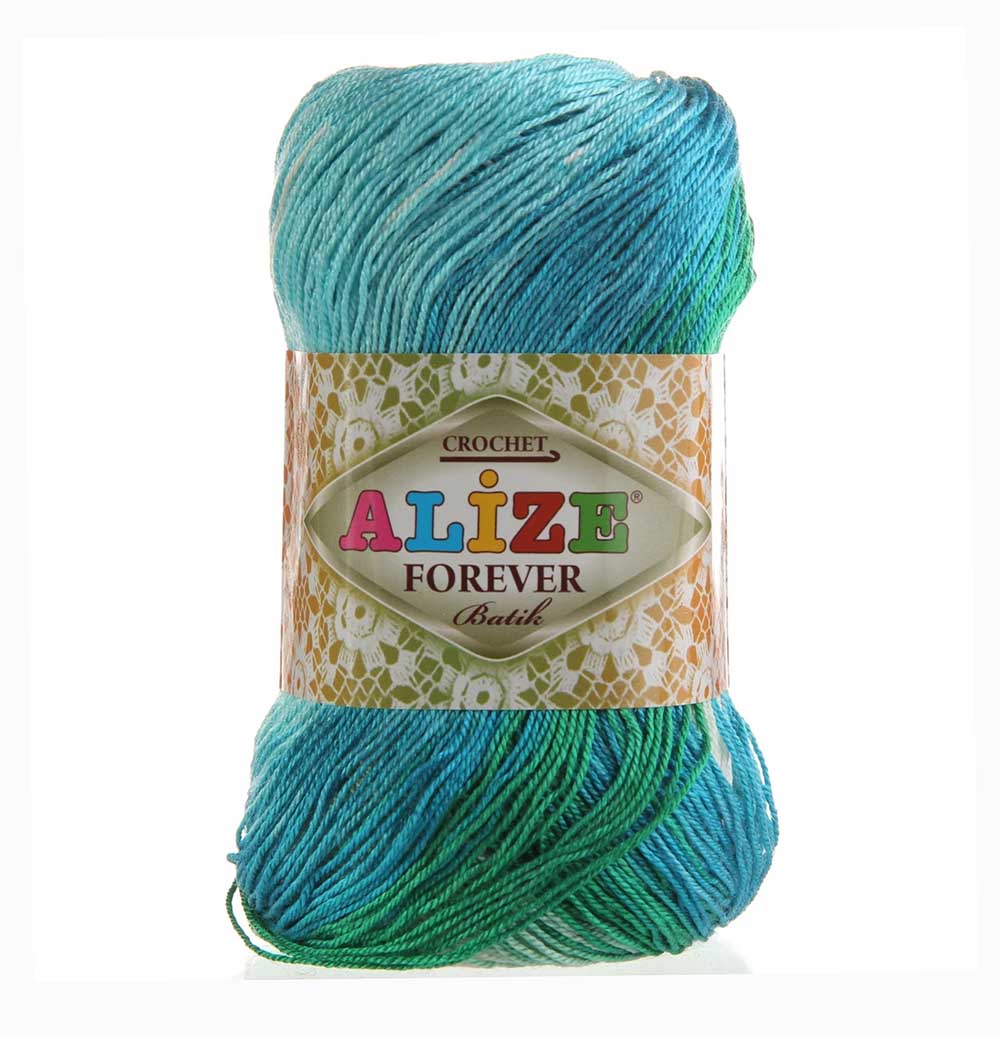 Alize Forever batik 4126 бирюзовый зеленый