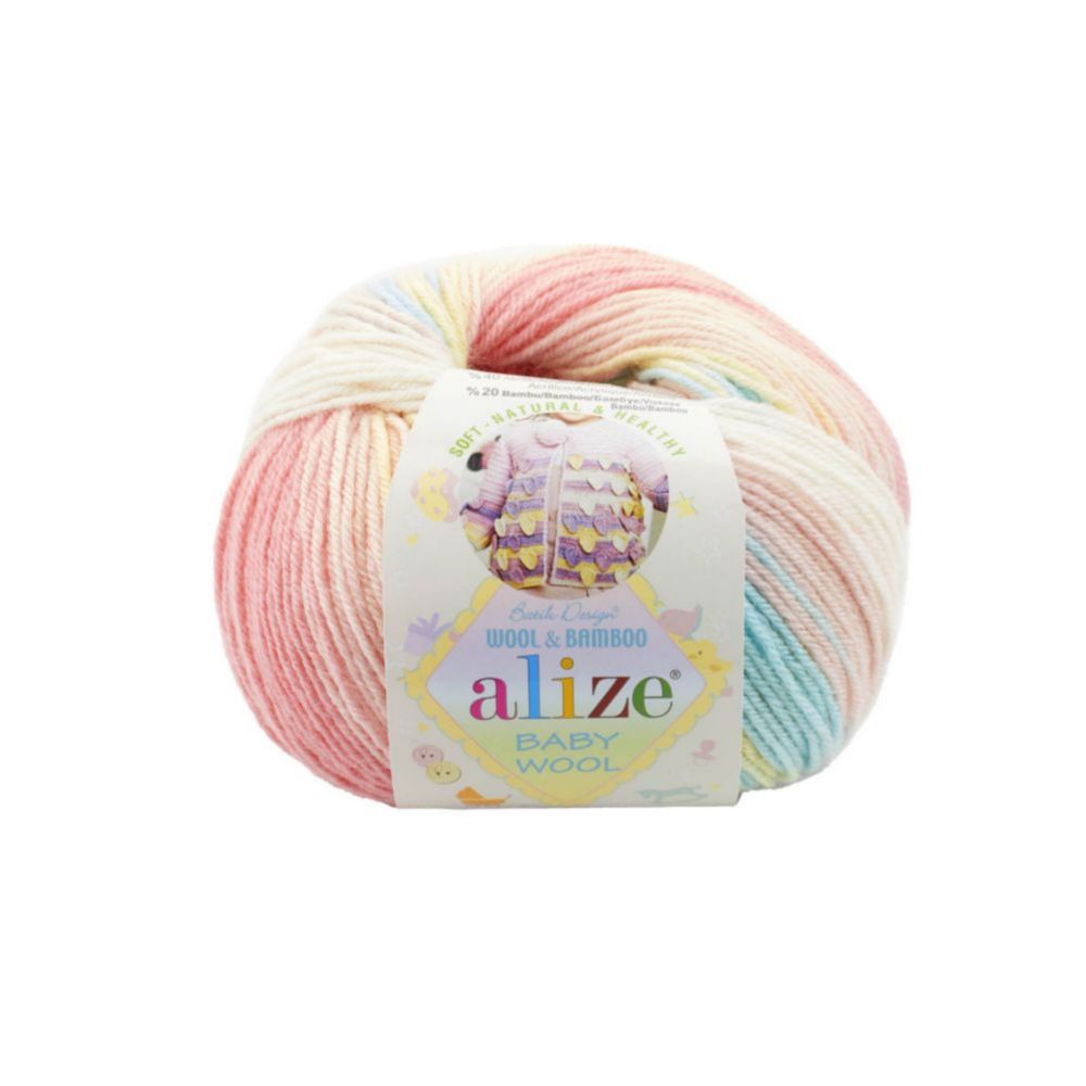 Alize Baby wool batik 3045 радуга