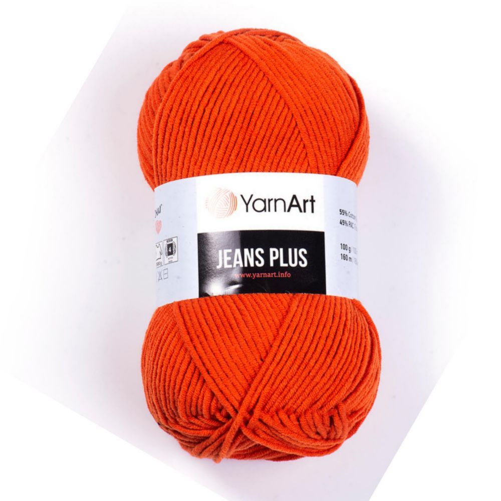 YarnArt Jeans plus 85 оранжевый