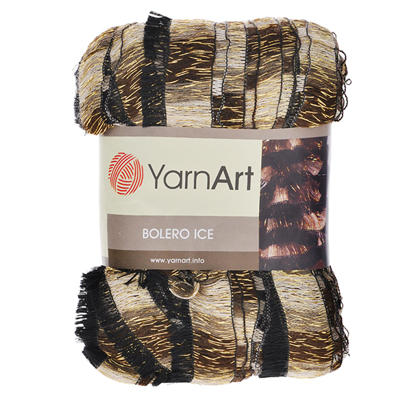 YarnArt Bolero  коричневый-бежевый-золотой 1 упаковка