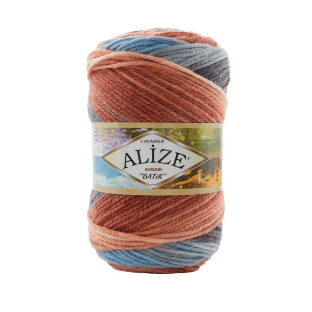Alize Burcum batik 7922 коричневый голубой