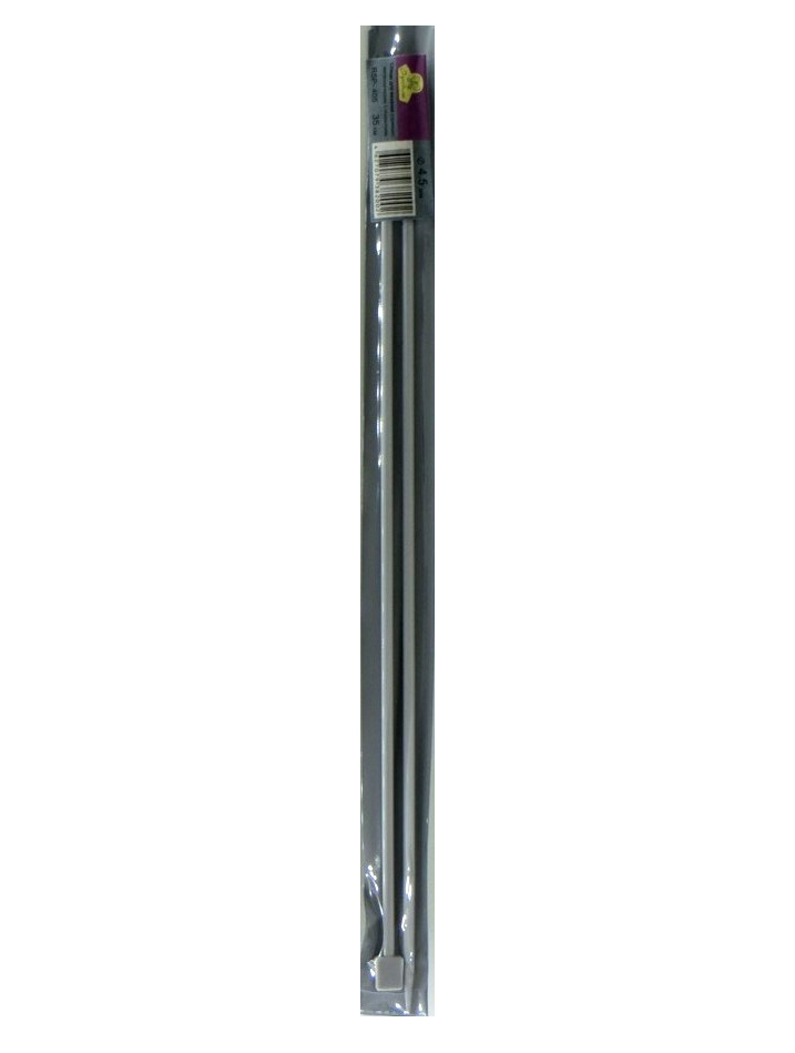 Рукоделие RSP-405 Спицы для вязания прямые металлические с покрытием 35 см №4.5