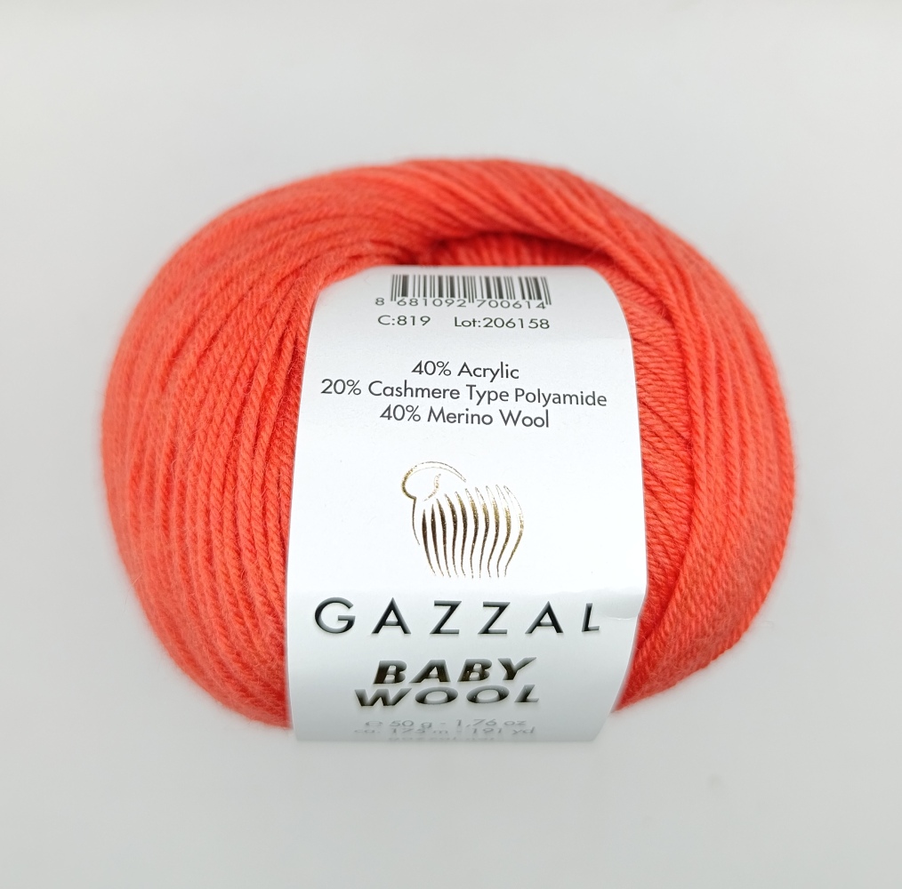 Gazzal Baby wool 819 коралловый