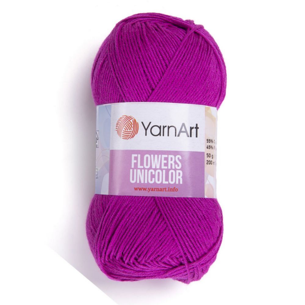 YarnArt Flowers Unicolor 750 фуксия