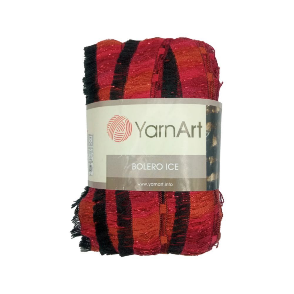 YarnArt Bolero ice 788 красный оранжевый черный 1 упаковка