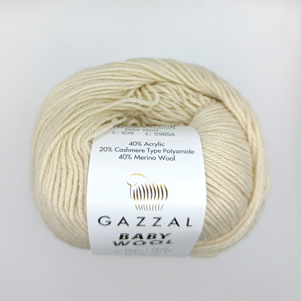 Gazzal Baby wool 839 бежево-молочный
