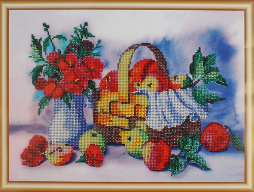 Hobby&Pro БН-3101 Набор для вышивания бисером Лукошко яблок