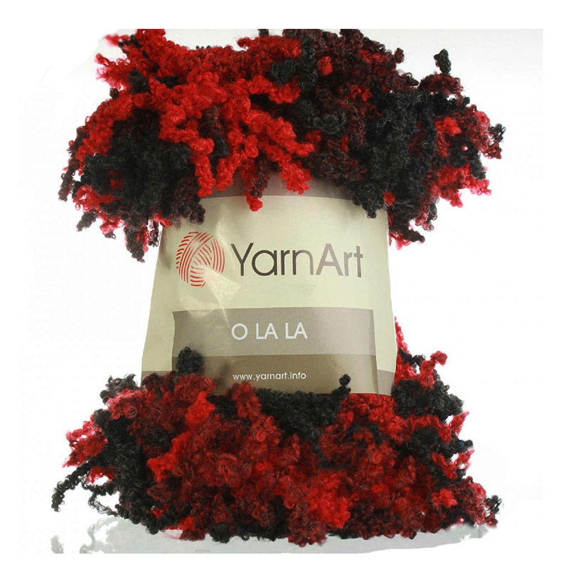 YarnArt O la la 557 чёрный красный фиолетовый 1 упаковка