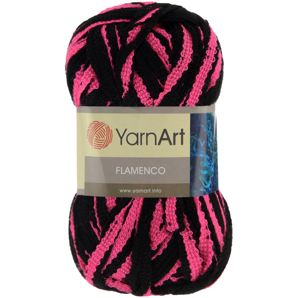YarnArt Flamenco розово-черный 1 упаковка