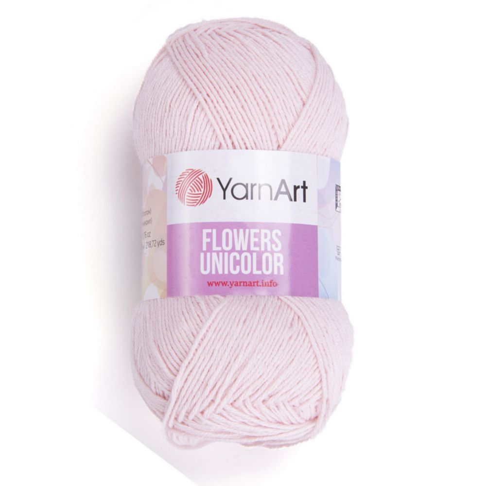 YarnArt Flowers Unicolor 733 светло-розовый