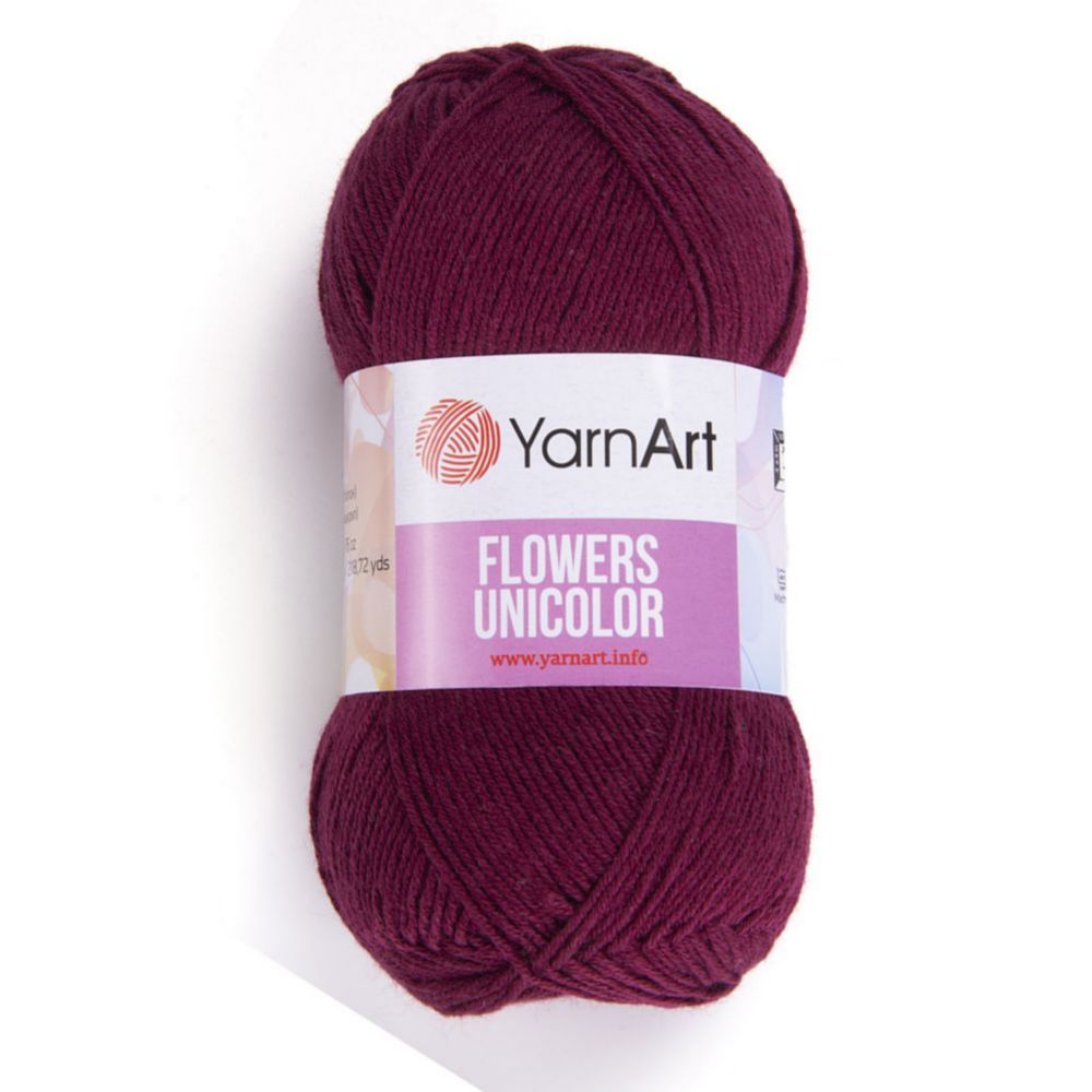 YarnArt Flowers Unicolor 765 темно-розовый
