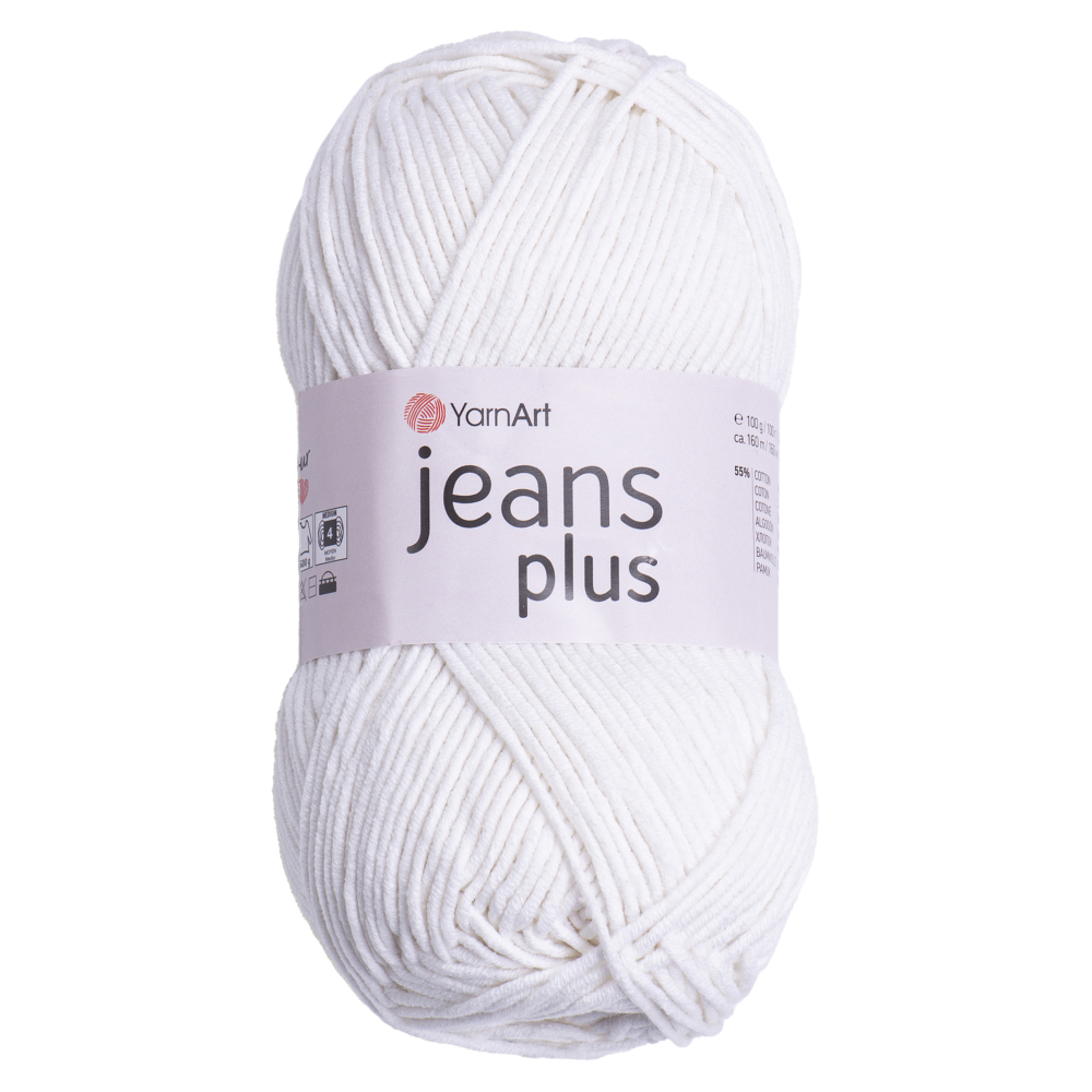 YarnArt Jeans plus 01 ����� ������