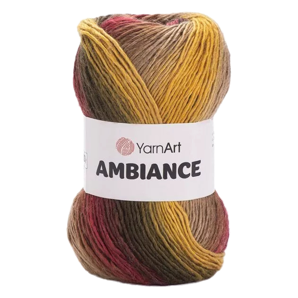 YarnArt Ambiance 169 зелёный желтый красный