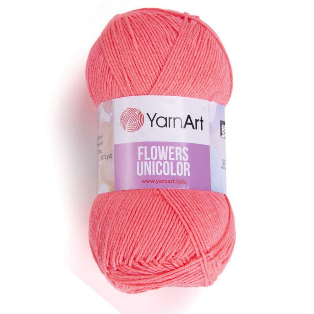 YarnArt Flowers Unicolor 736 коралловый
