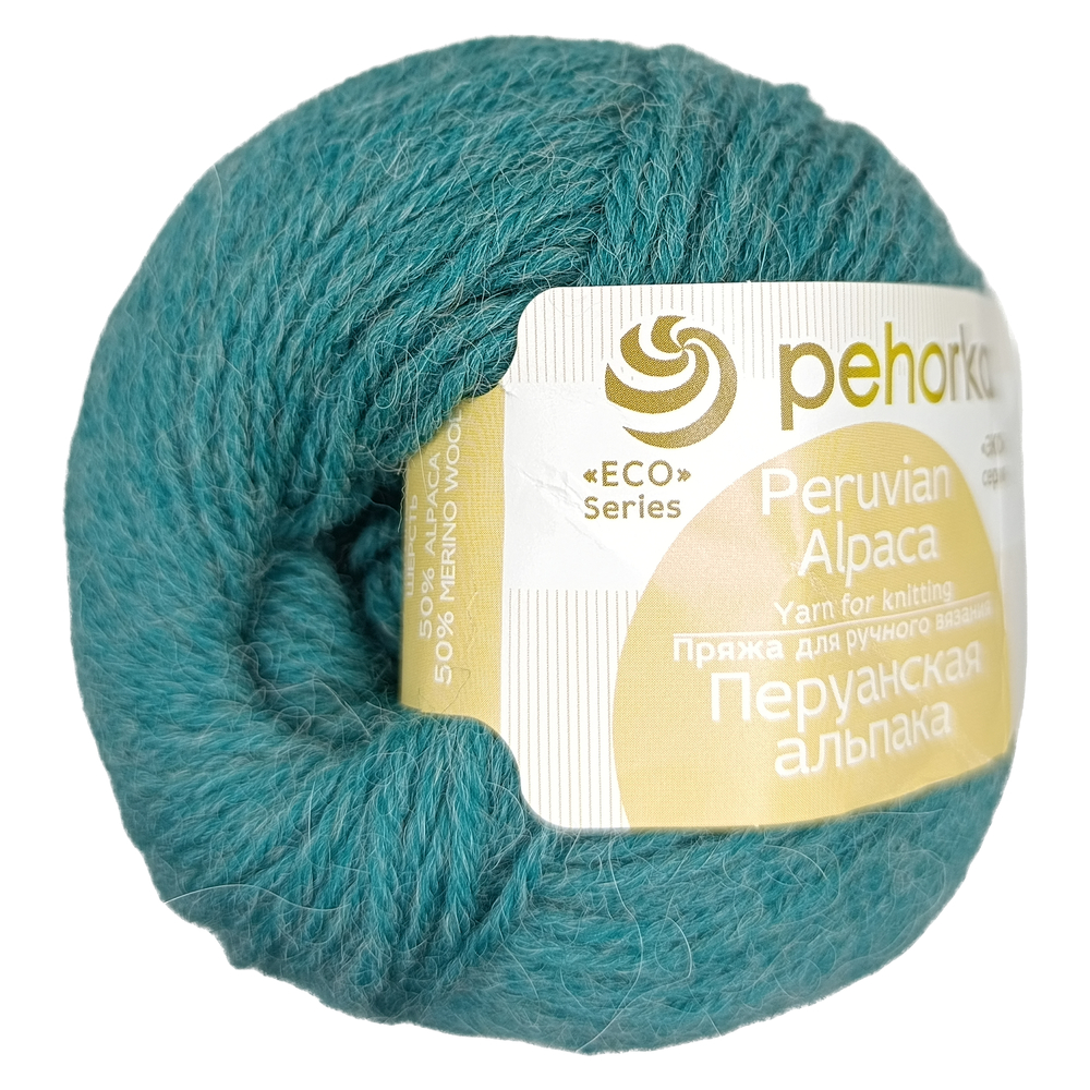 Пехорка Перуанская альпака 764 зеленый меланж