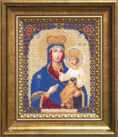 Чарівна Мить  Б-1127 Набор для вышивки бисером "Икона Пресвятой Богородицы Озерянская"