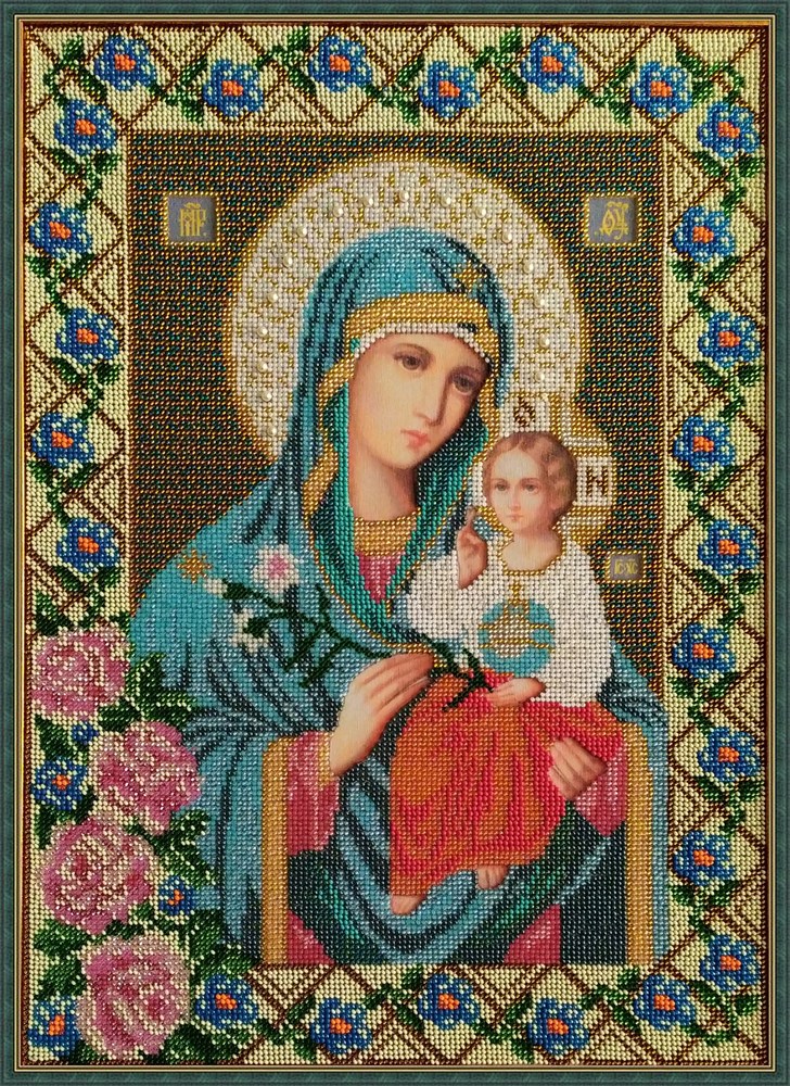 Galla Collection И 004 Набор для вышивания Икона Божией Матери Неувядаемый цвет