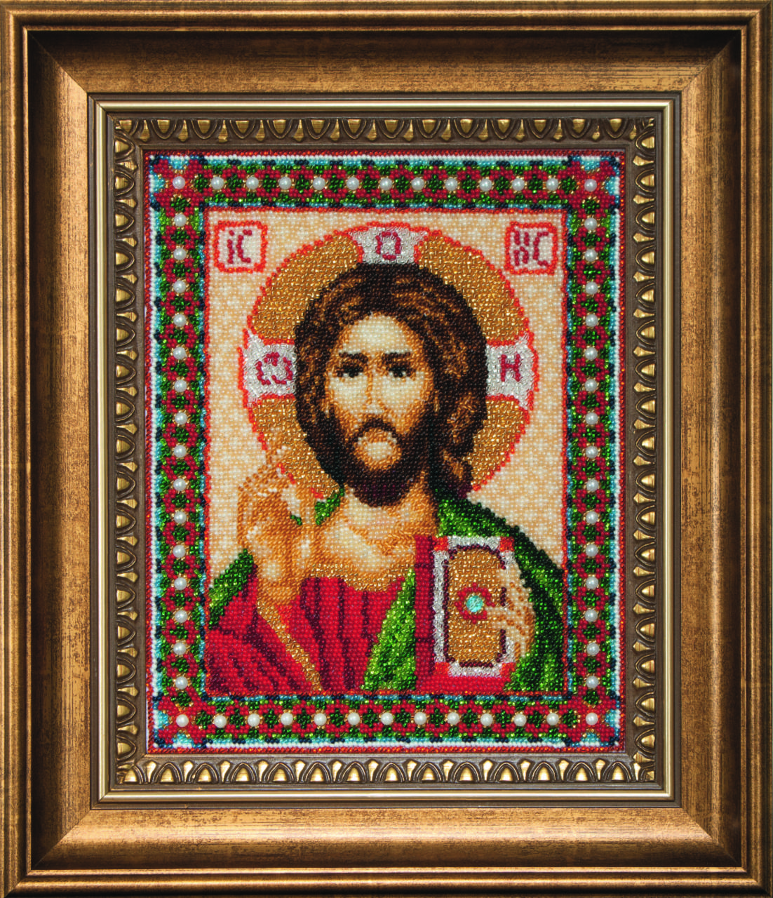 Чарівна Мить Б-069 Набор для вышивки бисером "Икона Господа Иисуса Христа"
