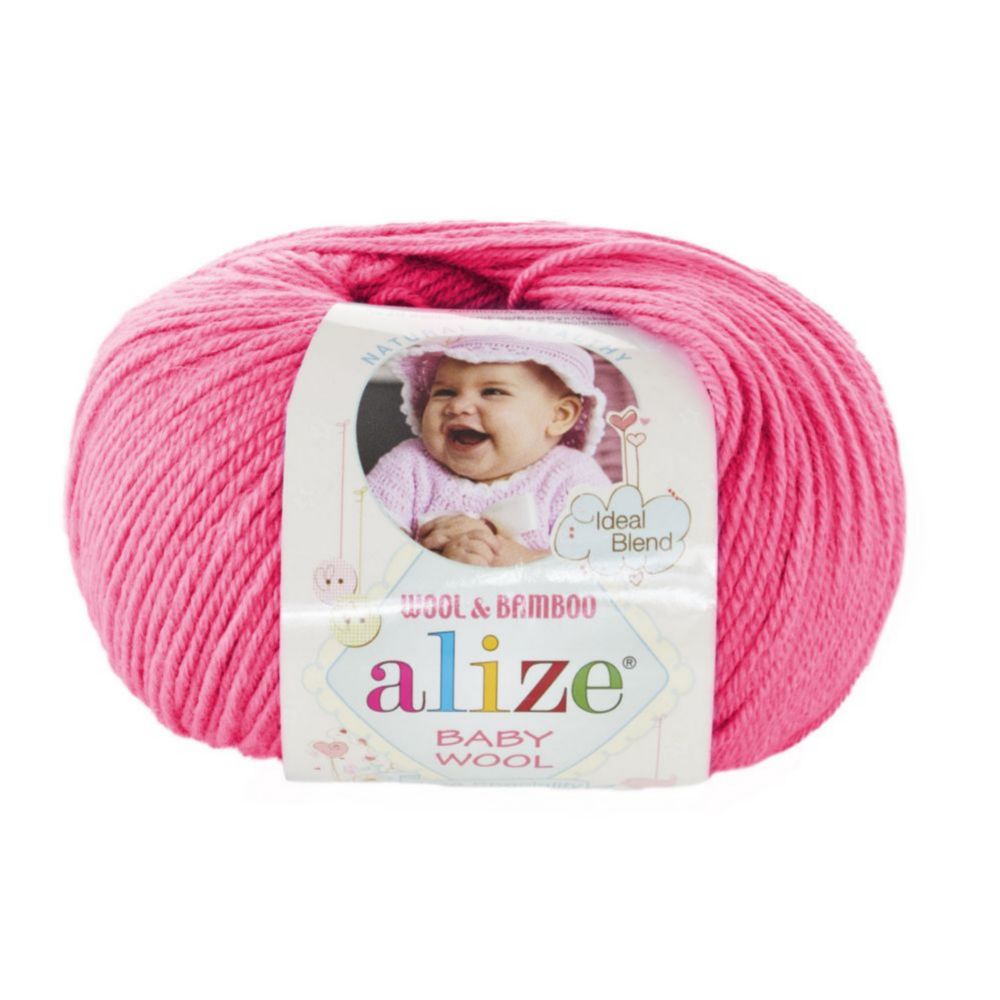 Alize Baby wool 33 ярко-розовый