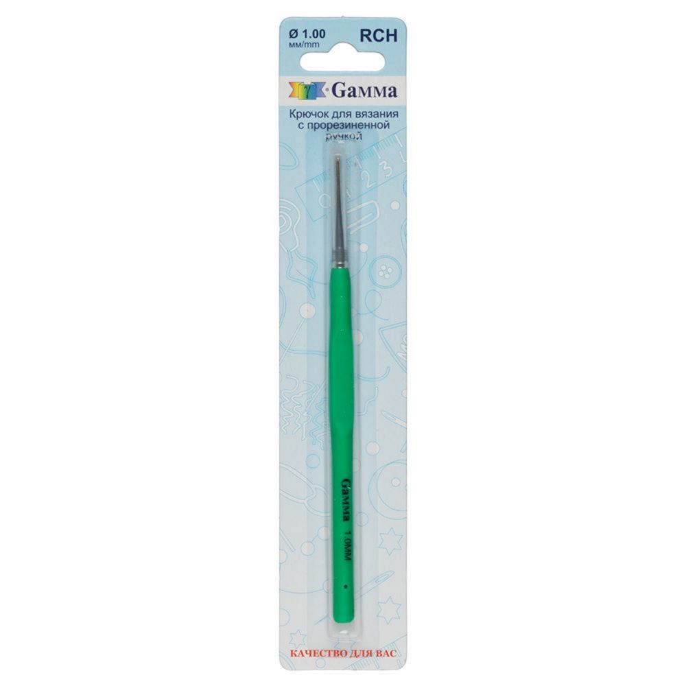 Gamma RCH Крючок для вязания с прорезиненной ручкой №1