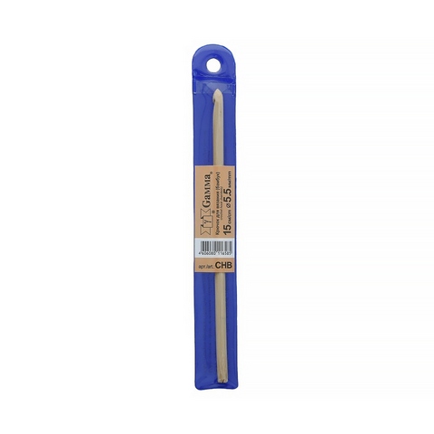 Gamma CHВ Крючок для вязания бамбуковый 15 см №5.5
