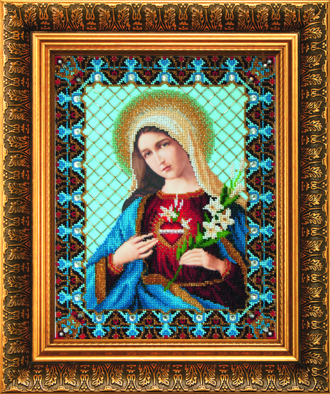 Чарівна Мить Б-1232 Набор для вышивки бисером Икона Непорочное Сердце Марии