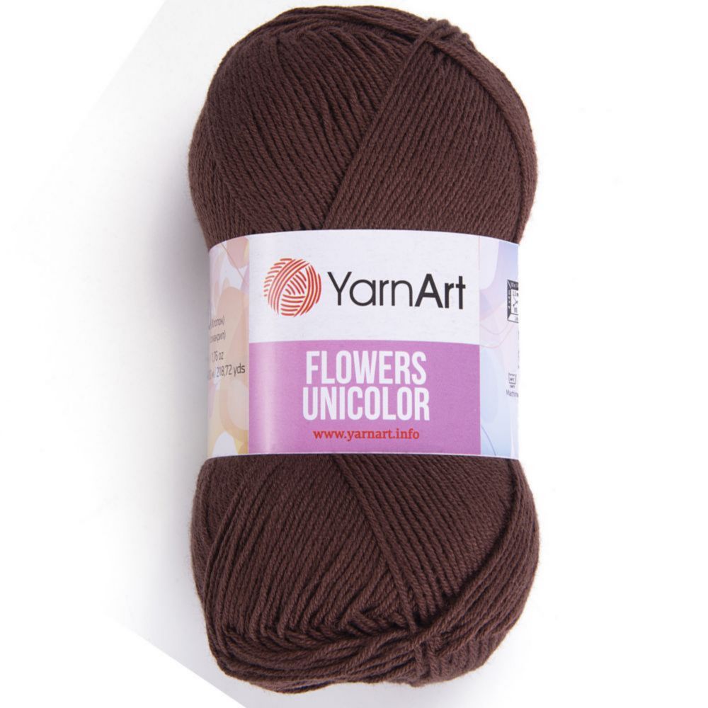 YarnArt Flowers Unicolor 766 коричневый