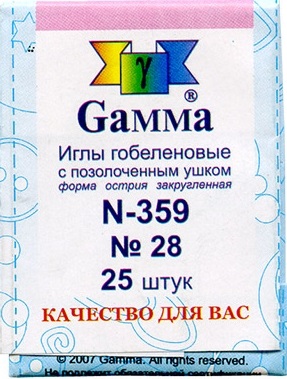 Gamma N-359 Иглы ручные гобеленовые №28