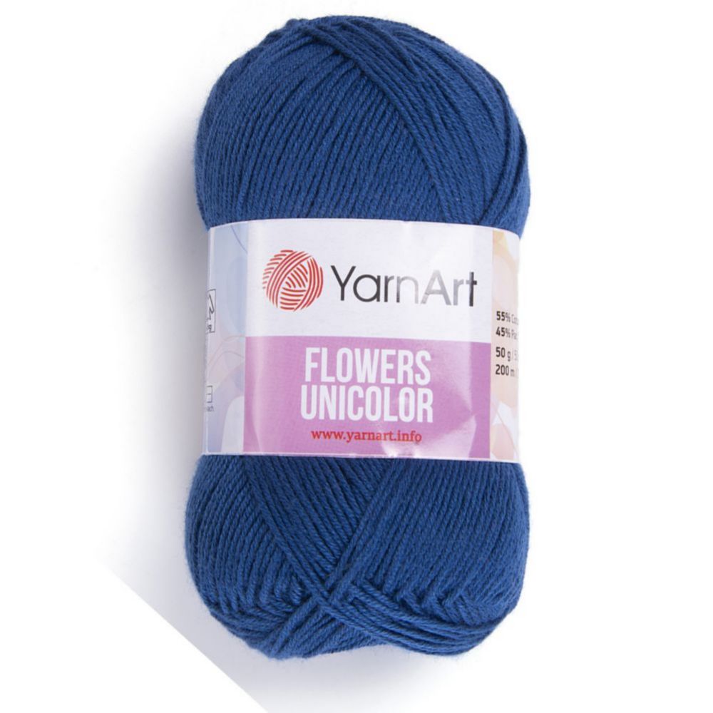 YarnArt Flowers Unicolor 756 темный джинс