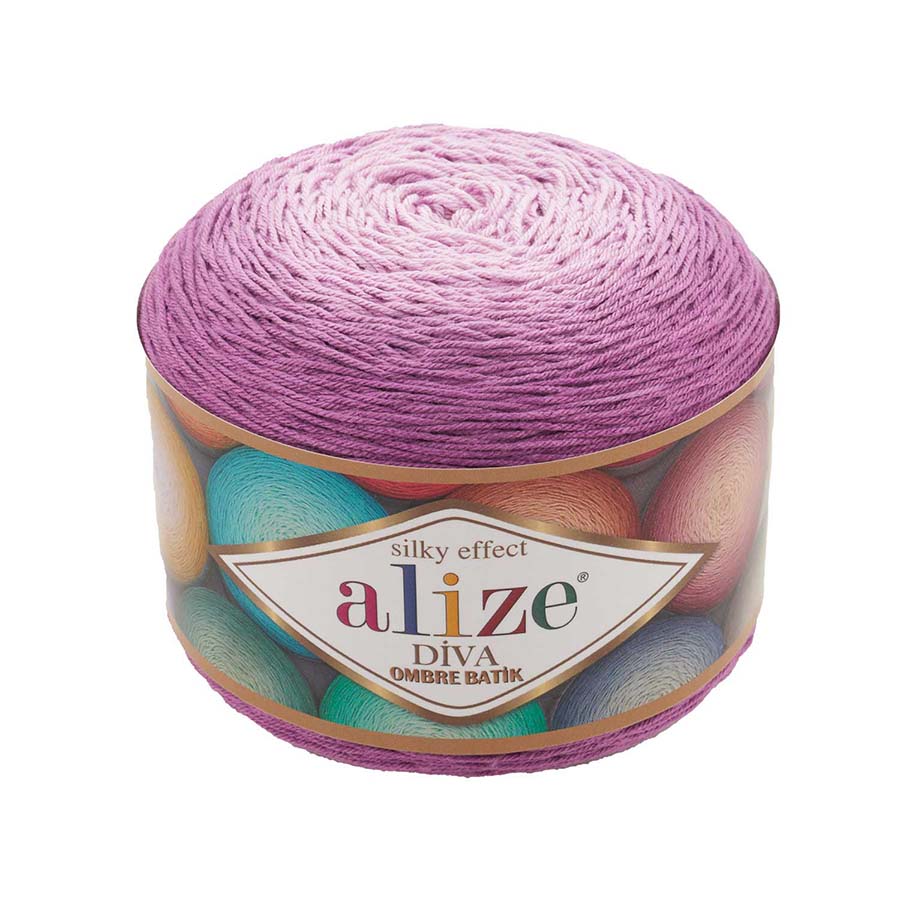 Alize Diva Ombre batik 7244 розово-сиреневый